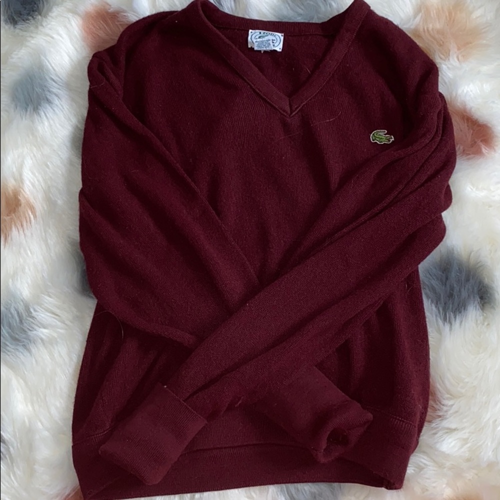 66. Vintage Maroon IZOD Lacoste Sweater